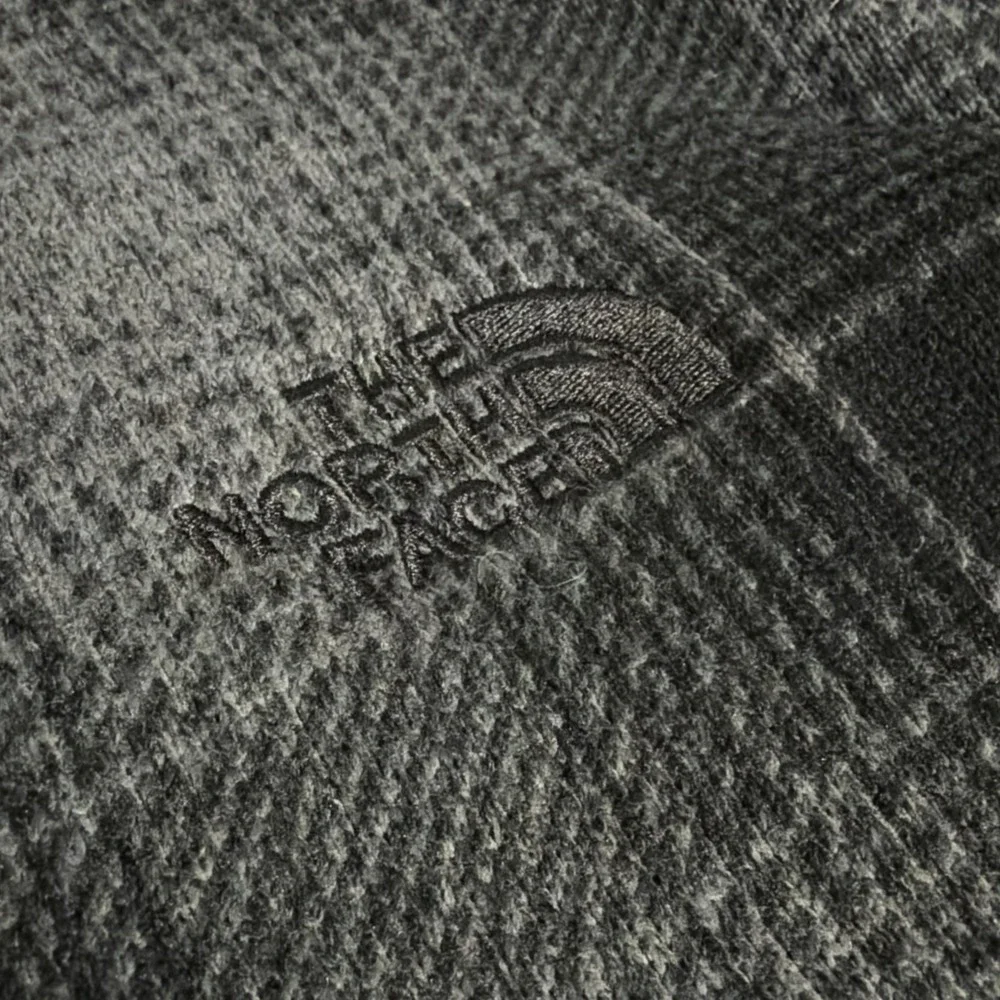 The North Face Jacket Mens Large Gray Plaid 1/4 Zip Gordon Lyons Fleece Pullover